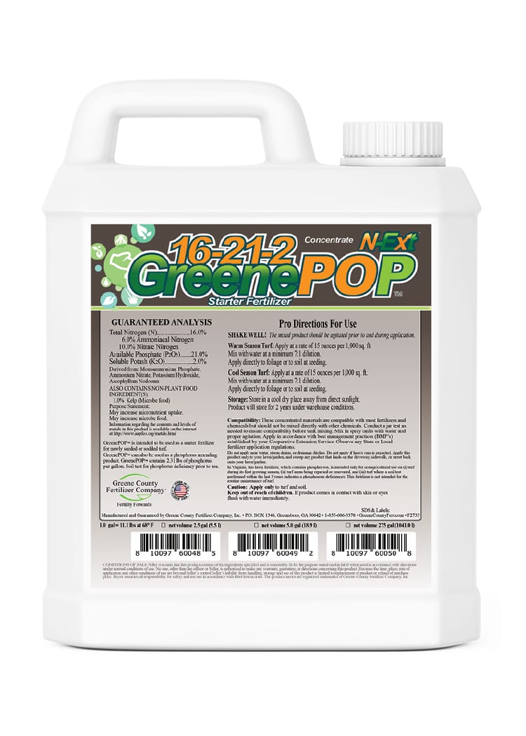 16-21-2 GreenePOP™ Liquid Starter Fertilizer